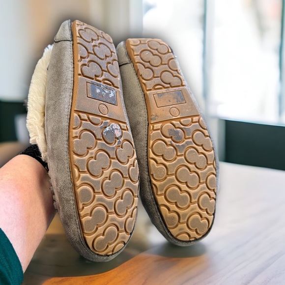 Sz 8 Portland Boot Company Shearling Lined Slippers - Pewter - Picture 7 of 7